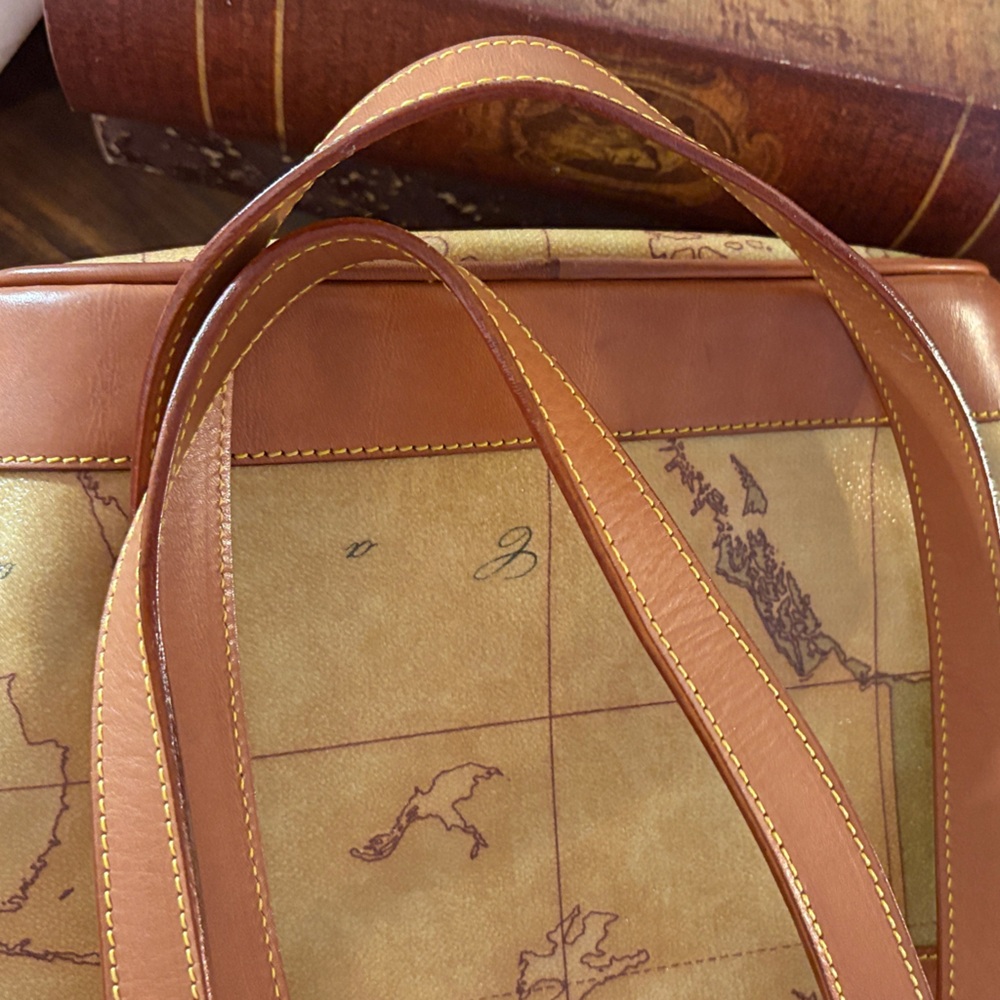 Alviero Martini Brown Map Print small tote - Picture 9 of 9